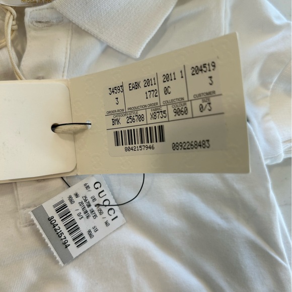 Gucci Baby’s white Polo with green and red detail , Authentic NWTS, - Picture 13 of 13